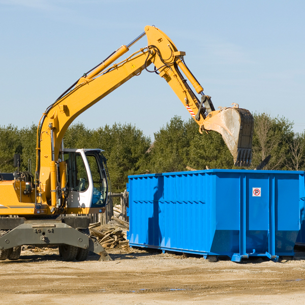 are there any restrictions on where a residential dumpster can be placed in Goodwin